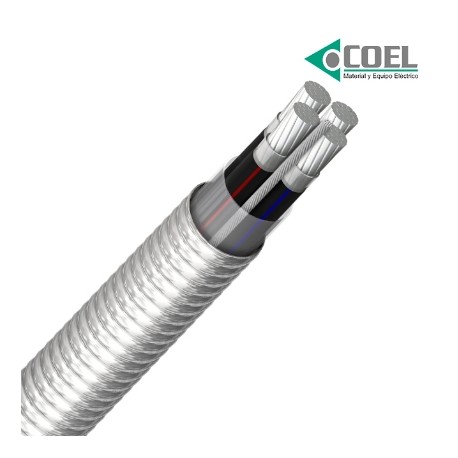 CABLE DE ALUMINIO VIAKON CALIBRE 4 - 600V - XLPE- 6AWG+1N- 8000 - XHHW-2 - ST81