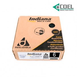 CABLE THW 600V CALIBRE 6 NEGRO INDIANA - INDIN6C - SLY291