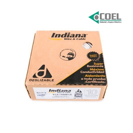 CABLE THW CALIBRE 10 INDIANA BLANCO CARRETE - INDIB10C - SLY304
