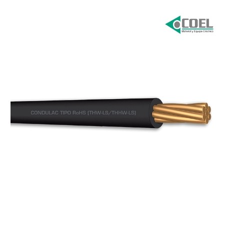 CABLE THW CALIBRE 10 CONDULAC NEGRO CARRETE CTHW10N1000