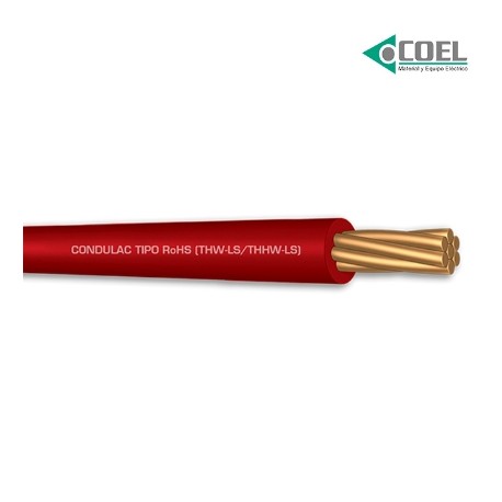 CABLE THW CALIBRE 10 CONDULAC ROJO CARRETE CTHW10R1000