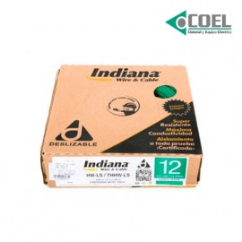 CABLE THW CALIBRE 12 INDIANA VERDE CARRETE INDIV12C - SLY308
