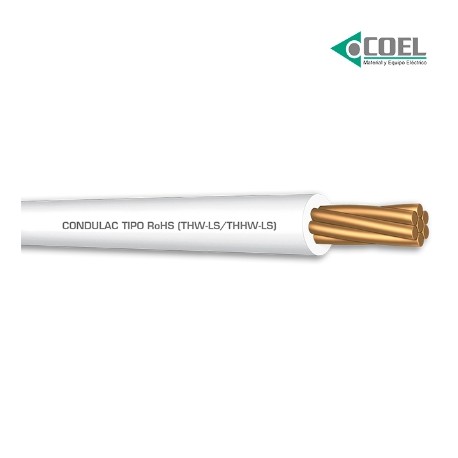 CABLE THW CALIBRE 12 CONDULAC BLANCO CARRETE CTHW12B1000