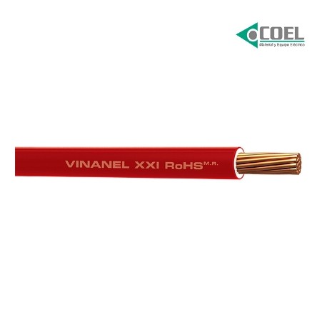 CABLE VINANEL NYLON 600V CALIBRE 10 ROJO CONDUMEX CVNY10R