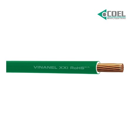 CABLE VINANEL NYLON 600V CALIBRE 12 VERDE CONDUMEX CVNY12V