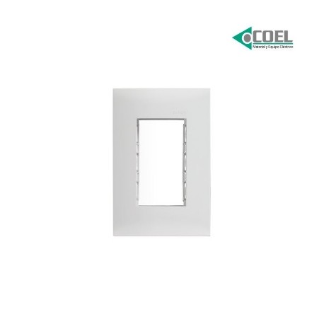 Placa blanca de 3 módulos con chasis 2561330 - SIMON ELECTRICA